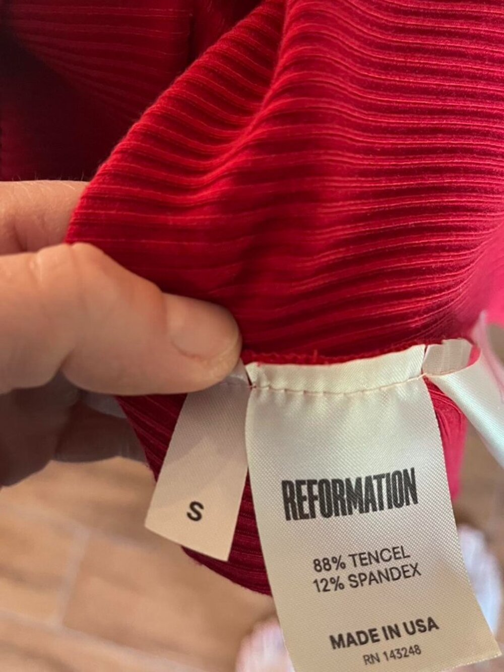 Reformation Paprika Red Dress Size S